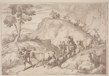 An Elderly Shepherd Leading the Flock