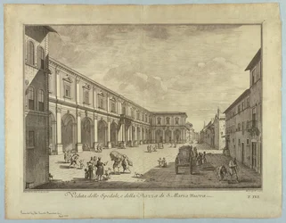 View of Florence, Plate from "Scelta di XXIV Vedute delle principali contrade, piazze, chiese, e palazzi della Città di Firenze"