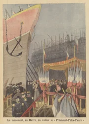 Launching of the Sailing Ship President-Felix-Faure at Le Havre