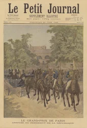 The President of France Arriving to Watch the Grand Prix de Paris Horse Race