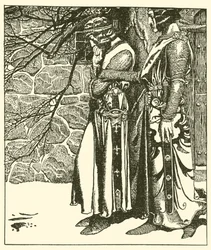 Sir Kay interrupts the meditations of Sir Percival