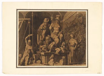 The Practitioners of the Visual Arts (upper half of torn sheet)