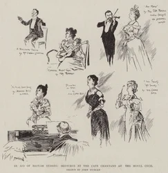 In Aid of British Nurses, Sketches at the Cafe Chantant at the Hotel Cecil