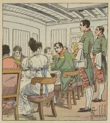 The Emperor had Mrs. de Montholon on his left