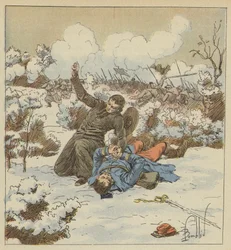 Abbot Fouqueray, Brother of a Pontifical Zouave, is Killed on the Body of Captain de Bellevue