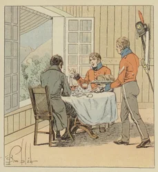 Las-Cases Dines with the Guard Officer