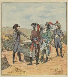 Artillery commander Bonaparte develops his plan to the representatives