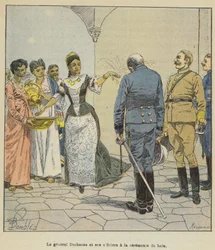 General Duchesne and His Officers at the Bath Ceremony