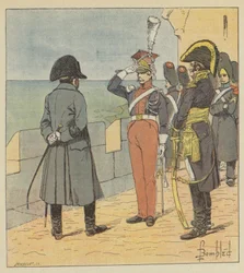 Napoleon receives Pioutowski on the island of Elba