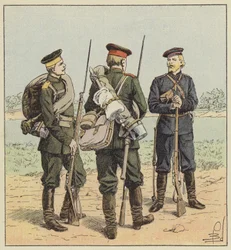 Russian Soldiers in Campaign Uniform