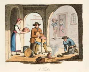 A Travelling Tinker, from Italian Scenery, representing the Manners, Customs and Amusements of the different States of Italy, pub. 1806