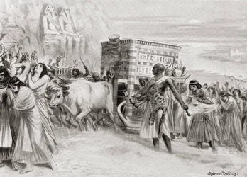 A funeral procession during the XIX Dynasty, ancient Egypt, from Hutchinson
