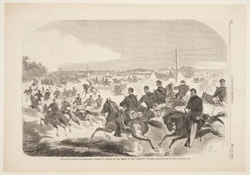 The Union Cavalry and Artillery Starting in Pursuit of the Rebels up the Yorktown Turnpike