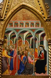 Altarpiece with scenes of Virgin: Mary