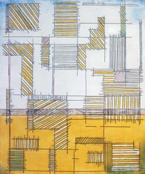 Yellow Grid Abstract