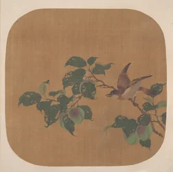 Branch of Flowering Tree with Bird