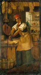 At the Good Grinder. Sign of a Color Merchant. Rue Saint-Martin, then Rue Saint-Denis (former Picou House), 1st Arrondissement, Paris