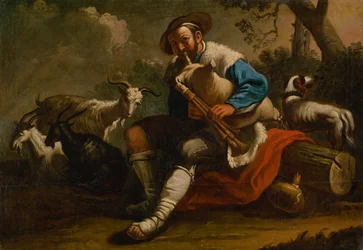 Shepherd with a Flock