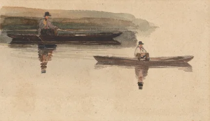 Two Men in Punts