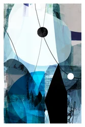 Abstract Blue Geometry