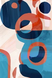 Abstract Blue Orange Shapes
