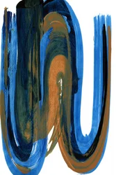 Abstract Blues and Orange