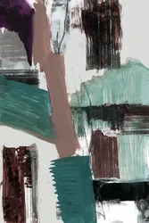 Abstract Teal Brushstrokes