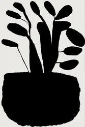 Black Botanical Silhouette