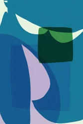 Blue Green Abstract Layers