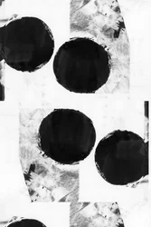 Bold Black Circles Abstract