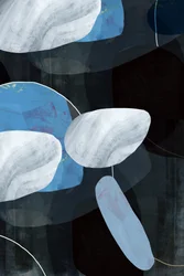 Deep Blue Floating Shapes