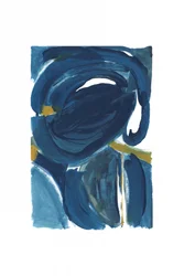 Deep Blue Gold Swirls
