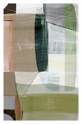 Earthy Green Abstract Shapes