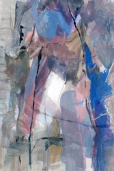 Expressive Blue Pink Abstract