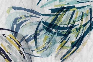 Fluid Teal Yellow Abstraction