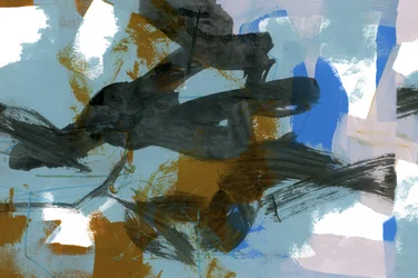 Golden Blue Abstract Layers