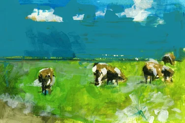 Grazing Cows Landscape