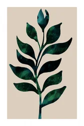 Green Botanical Stem