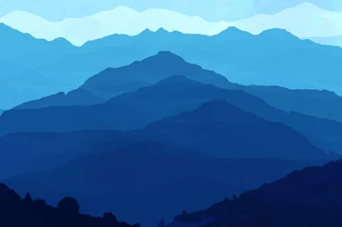 Layered Blue Mountains