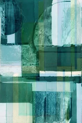 Layered Green Blue Abstract