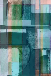 Layered Teal Blocks
