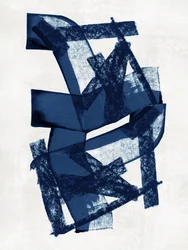 Modern Indigo Brushstrokes