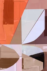 Orange Geometric Abstraction