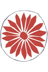 Red Folk Flower