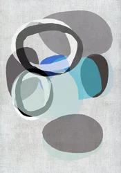 Serene Blue Grey Shapes
