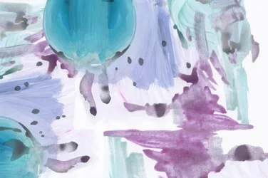 Soft Teal Lavender Abstract