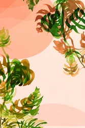 Soft Tropical Leaves Abstract