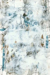 Textured White Blue Abstract