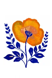 Vibrant Folk Flower