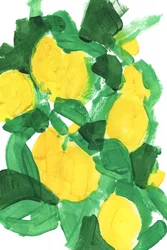 Vibrant Lemon Abstract